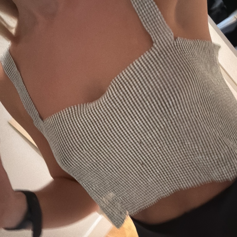 Silver chain crop top